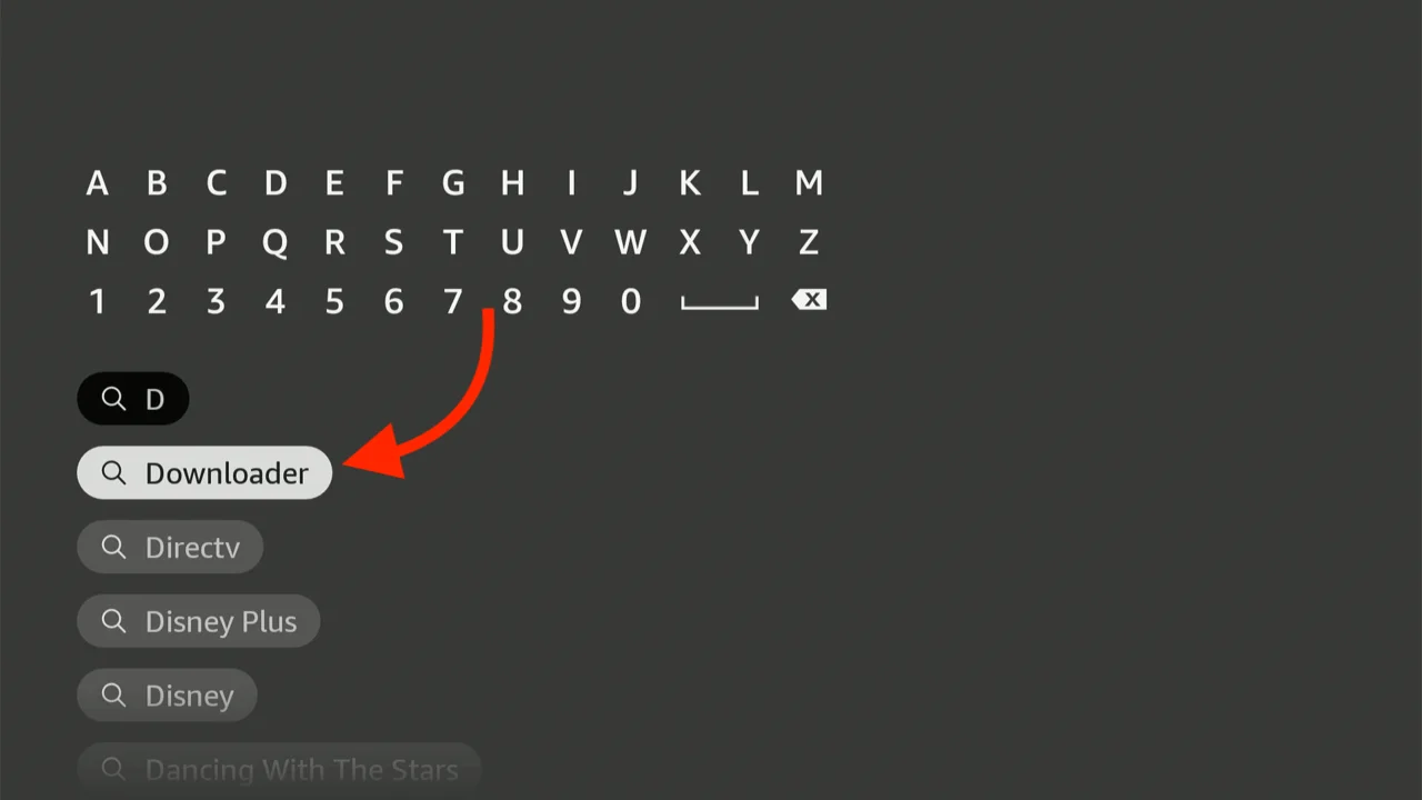 Typing Downloader in Search